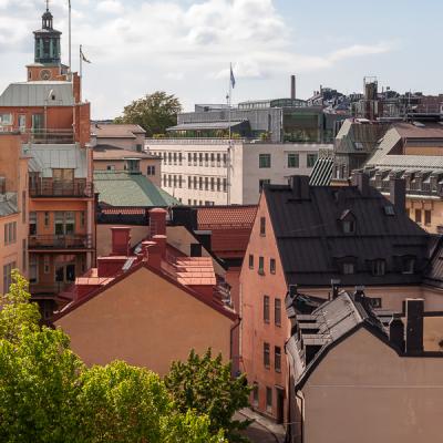 Se Stockholm Stonebuildings Colourful Tile Rooftops