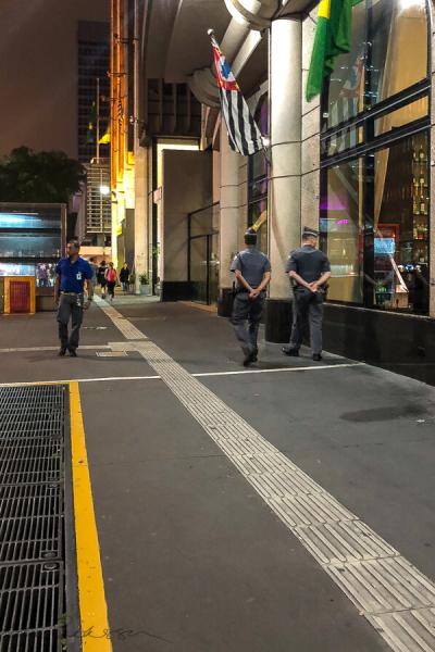 Saopaolo Avpaulista Police Patrolling Street900