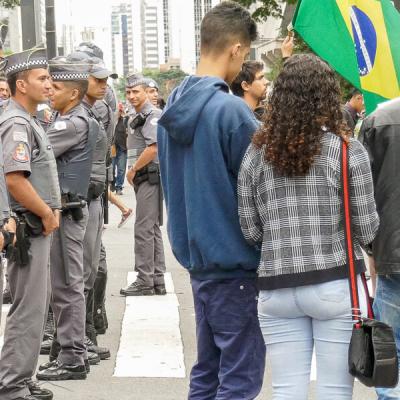 Saopaolo Avpaulista Streetlife Militairy Demonstration900 Saopaolo Avpaulista Streetlife Militairy Demonstration900