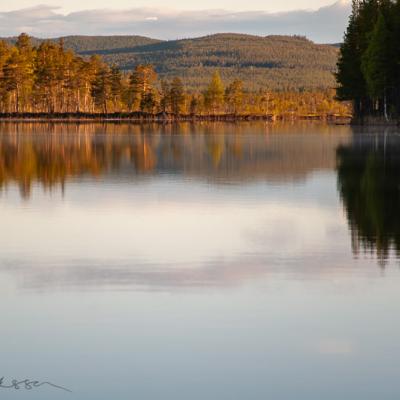 Se Lake Tranquil Dawn Reflection Islands Mountain