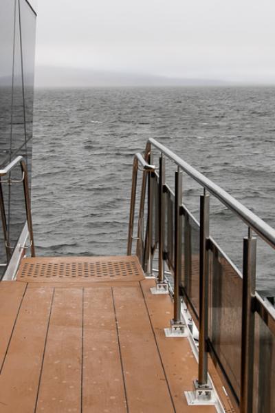 Ishavet Boatdeck Steps Ocean Reflection