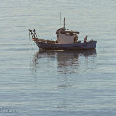 Mediterranean Fishingboat Fishermen Mediterranean Fishingboat Fishermen