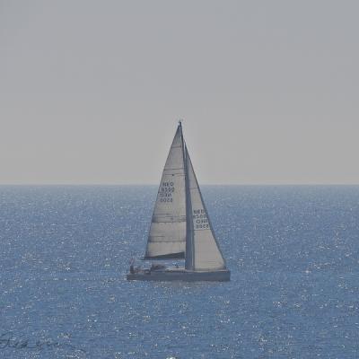 Mediterranean Sailingboat Hazy Mediterranean Sailingboat Hazy