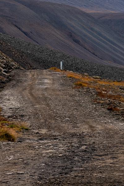Svalbard Dirt Road Mountain Slopes Green Moss900