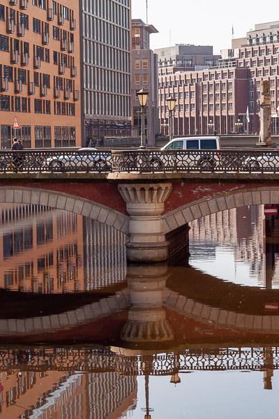 De Hamburg Canal Reflection Bridge People Buildings De Hamburg Canal Reflection Bridge People Buildings