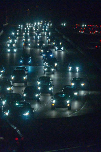 Us Losangeles Night Highway Traffic Us Losangeles Night Highway Traffic
