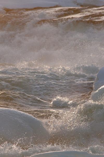 Se Winter Storforsen Winter Rapids Splashing Ice900