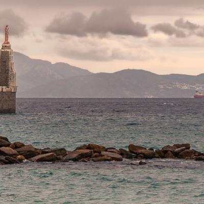 Mediterranean Straitofgibraltar Tarifa Jesusstatue