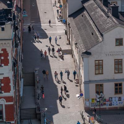 Se Stockholm Above Cobblestone Street People Summer900